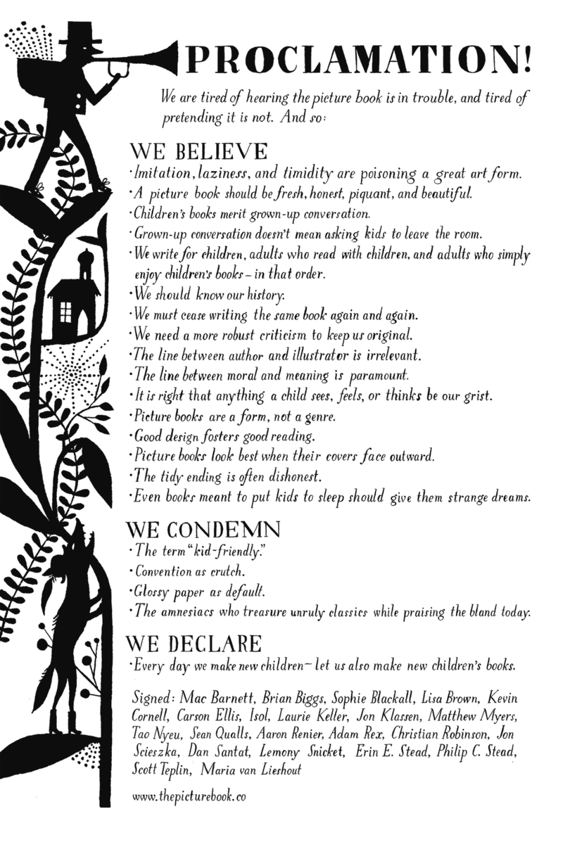 “A Picture Book Manifesto,” written by Mac Barnett.