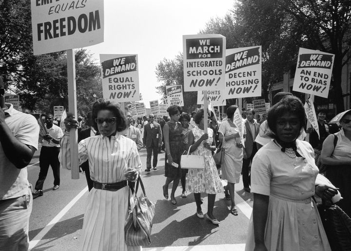 The civil rights march on Washington, D.C. Aug. 28, 1963.