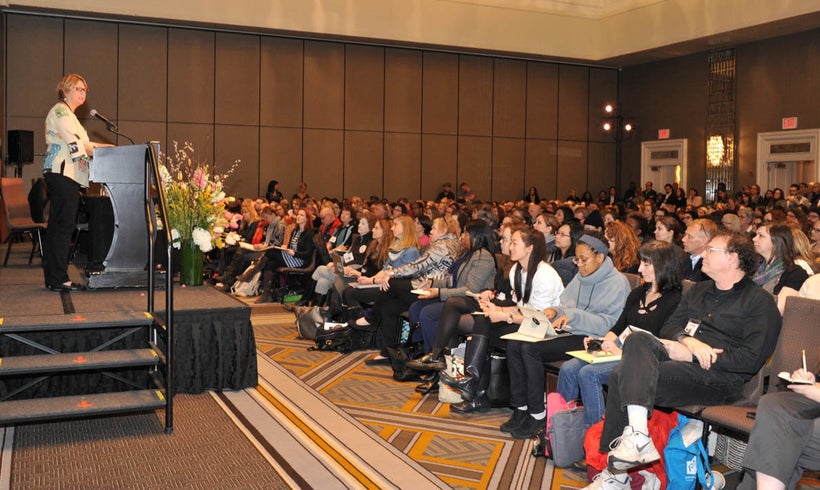 Children’s book author Sara Pennypacker gives the closing keynote at SCBWI Winter Conference.