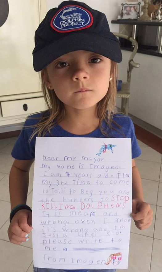 Imogen’s letter to the Mayor of Taiji