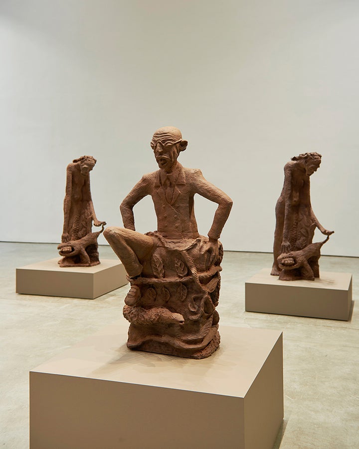 <p>Installation view, <em>Cercle d’Art des Travailleurs de Plantation Congolaise</em>, SculptureCenter, New York, 2017. Photo: Kyle Knodell.</p>