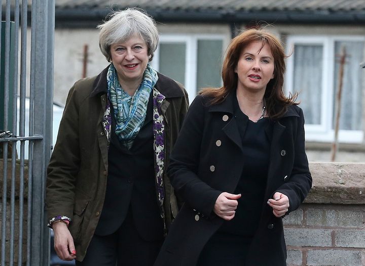 Theresa May and Trudy Harrison, who won the Copeland by-election