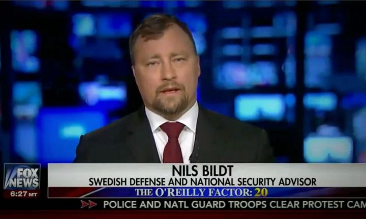 Nils Bildt appeared on Fox News billed as a 'Swedish defence and national security advisor'