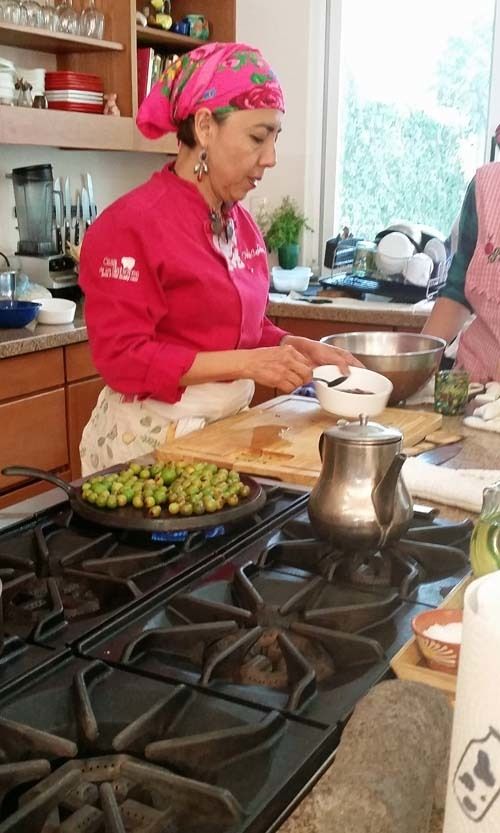 Pilar Cabrera Cooking (in her home kitchen)