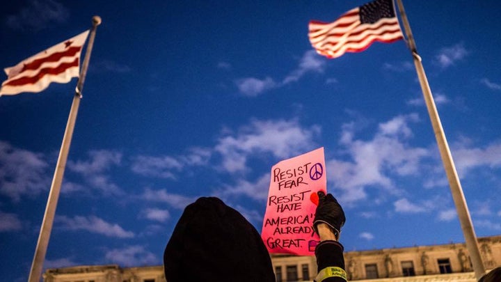 <p>Rally at Wilson Building in Support of D.C. Sanctuary City Status, Washington, DC 1/26/17</p>