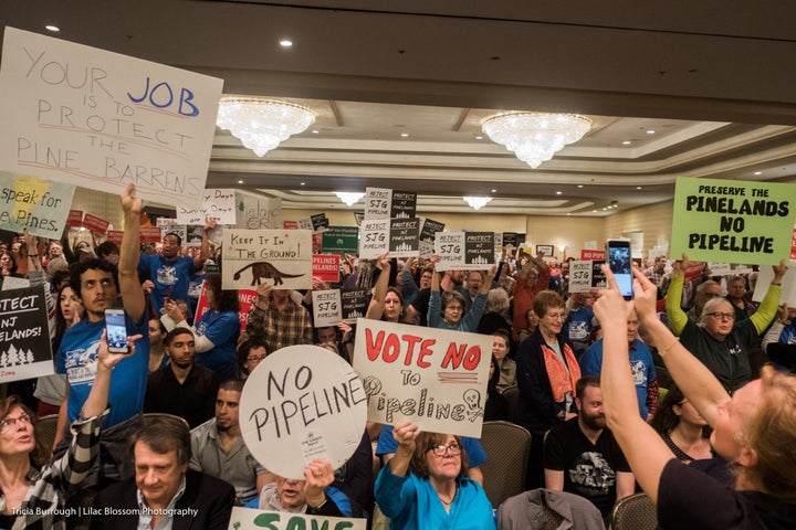 <p>Protest during a NJ Pinelands Commission Meeting of the approval of a natural gas pipeline through the Pinelands National Reserve. Cherry Hill, New Jersey. 2/24/17 </p>