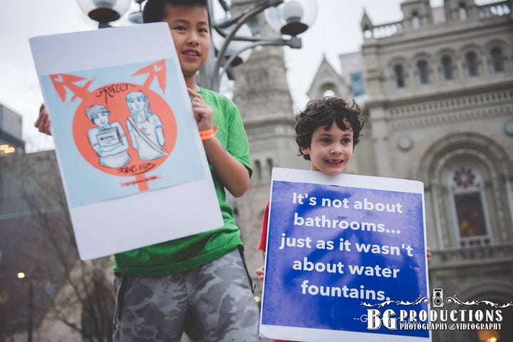 <p>we're pissed! countering the trans bathroom rights repeal, Philadelphia, 1/25/17</p>