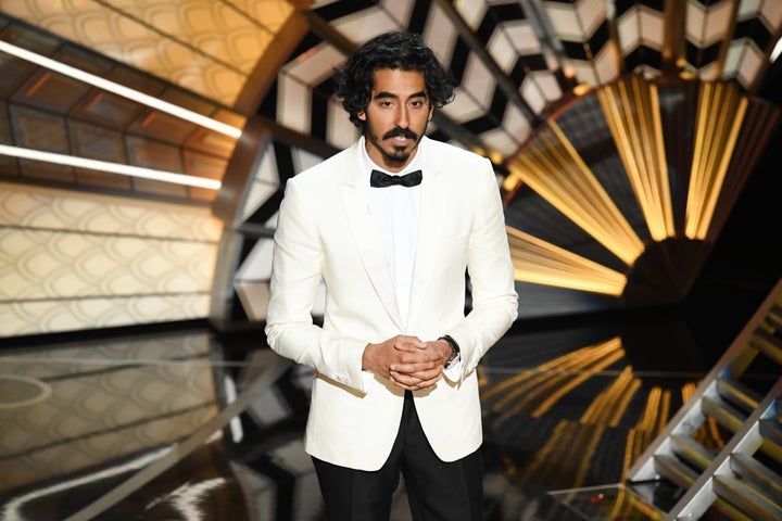 Actor Dev Patel speaks onstage during the 89th Annual Academy Awards.