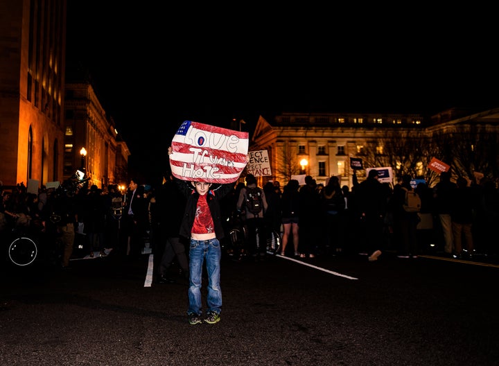 <p>March Against the Muslim Ban, Washington, DC, 1/25/17</p>