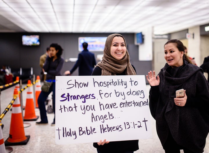 <p>Rally Against the Travel Ban, Dulles Airport, Dulles, VA 1/31/17</p>