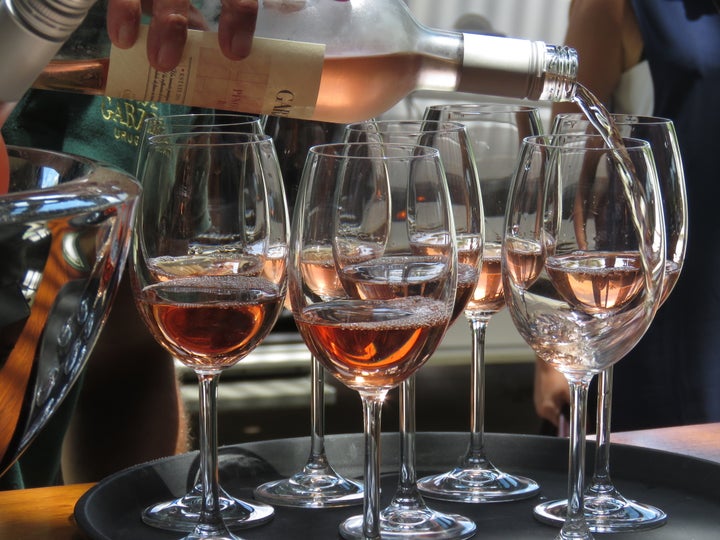 <p>Enjoying crisp and refreshing wine with friends</p>
