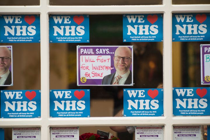The NHS featured heavily in Ukip's Stoke campaign