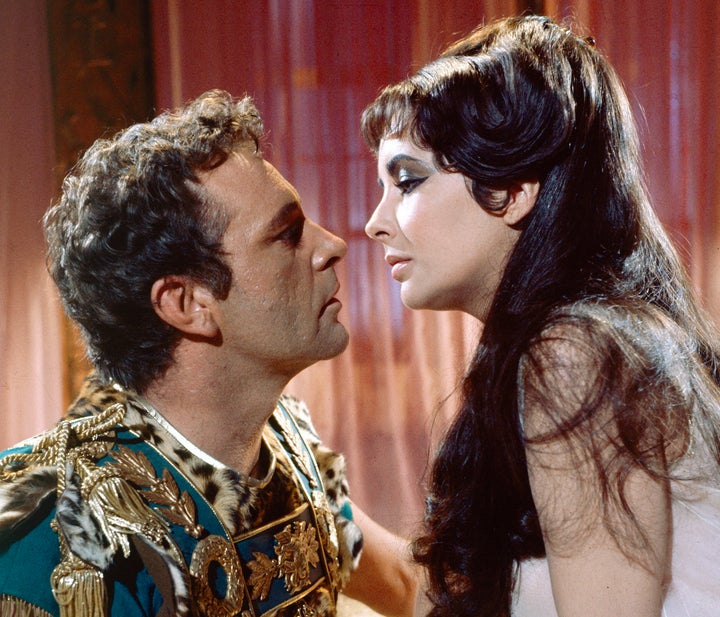 The look of love. Liz and Richard Burton on the set of 1963's "Cleopatra."