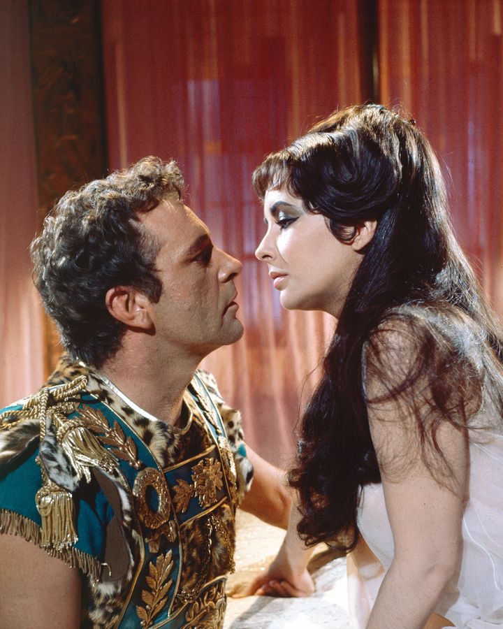 The look of love. Liz and Richard Burton on the set of 1963's "Cleopatra."