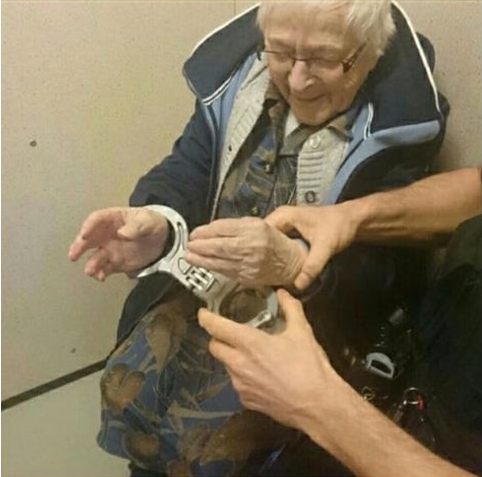 A 99-year-old woman in the Netherlands wanted to be arrested as part of her bucket list. Local police were happy to oblige.