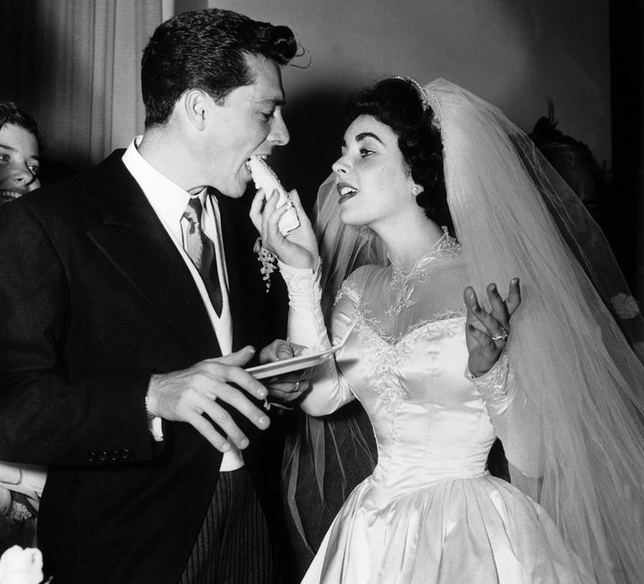 Elizabeth Taylor and her first husband Conrad Hilton Jr. 