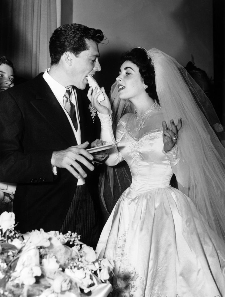 Elizabeth Taylor and her first husband Conrad Hilton Jr. 