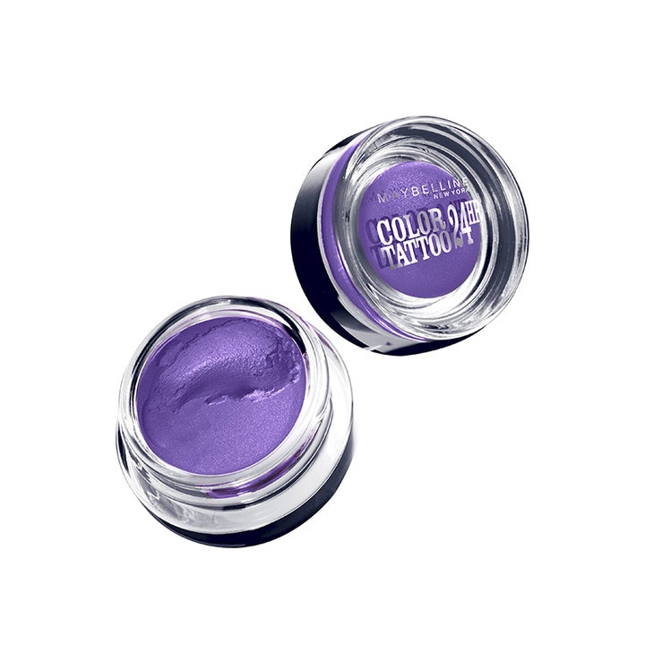 <p><a rel="nofollow" href="http://www.target.com/p/maybelline-eye-studio-color-tattoo-24hr-eyeshadow-05-too-cool/-/A-13872450" target="_blank">Eye Studio Color Tattoo 24HR Eyeshadow in Painted Purple</a>, Maybelline $10</p>