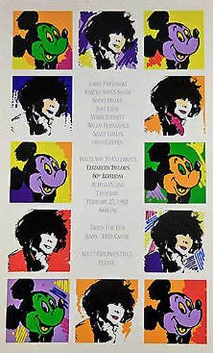 The official invitation to Elizabeth Taylor’s 60th birthday celebration at Disneyland Park.