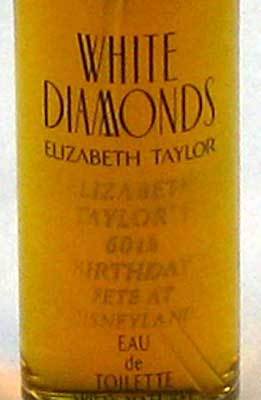 The commemorative bottle of White Diamonds perfume that every party guest received as they exited Disneyland Park.
