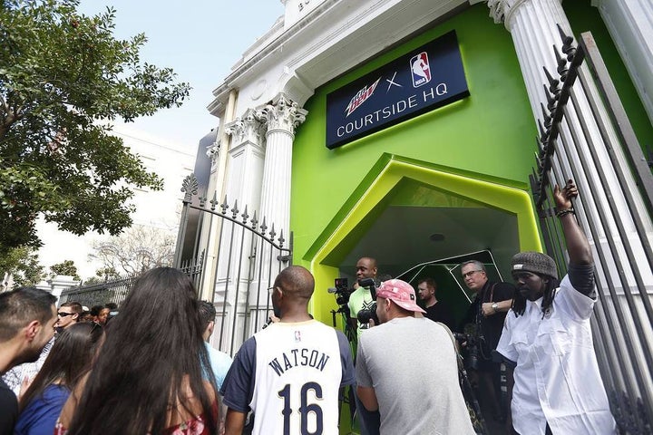 <p>Mountain Dew's Courtside HQ, the brand's major activation during the NBA All Star Weekend.</p>