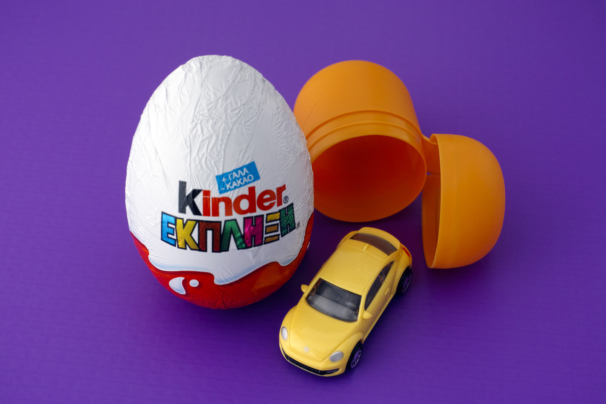 kinder eggs with toys inside