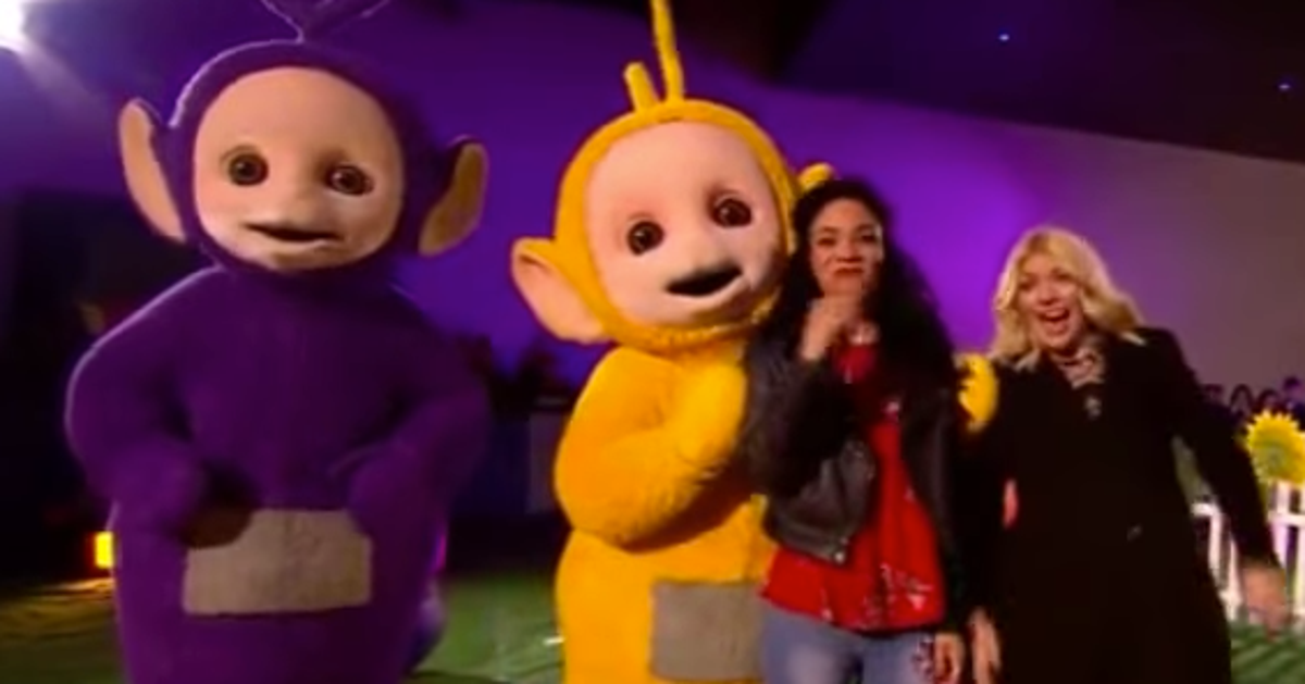 Holly Willoughby Gets Up Close And Personal With The Teletubbies