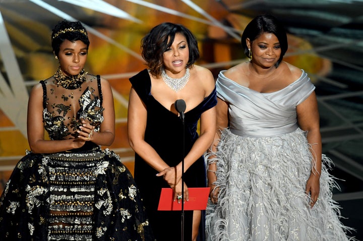 Janelle Monae, Taraji P. Henson and Octavia Spencer at the 89th Academy Awards.