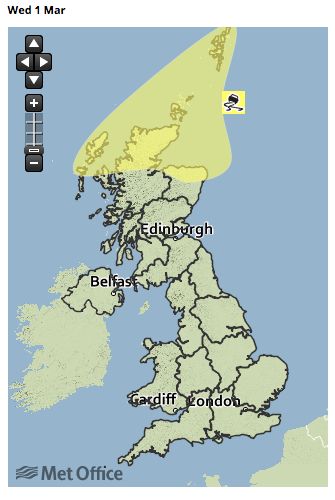The Met Office issued yellow weather warnings for parts of the UK