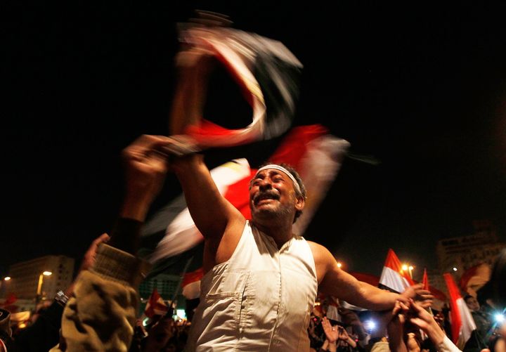 Anti-government protesters in Tahrir Square in Cairo, Egypt. Feb. 10, 2011.