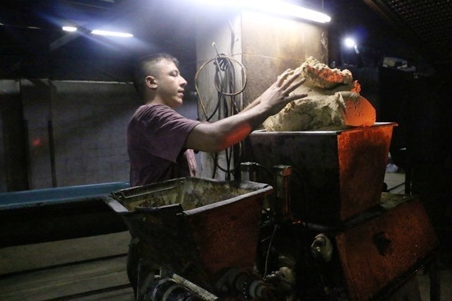 A man in a bakery in Douma that was forced to close after the government siege of the town made it difficult to obtain flour, causing a sharp increase in the price of bread.