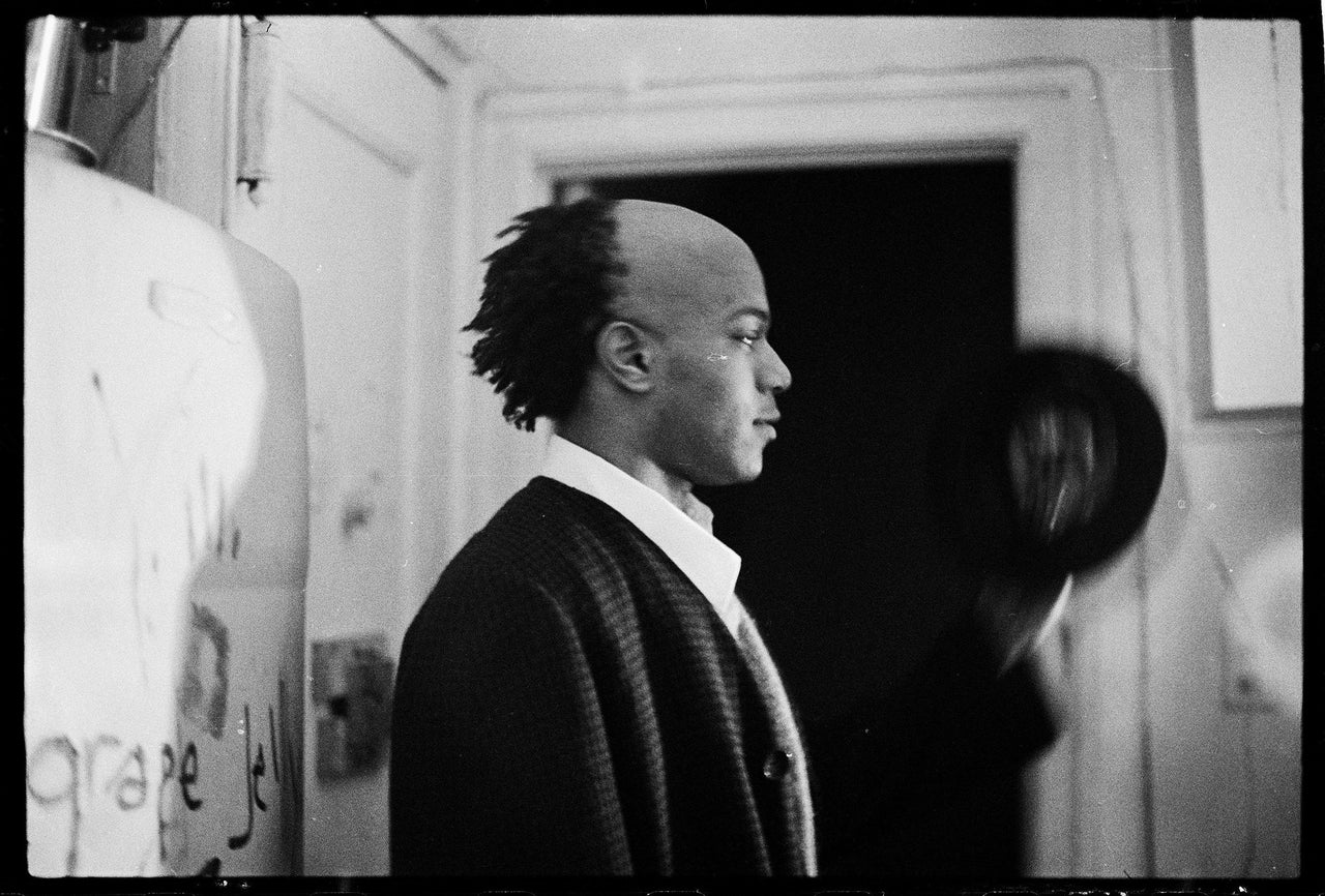 Basquiat in the apartment, 1980.