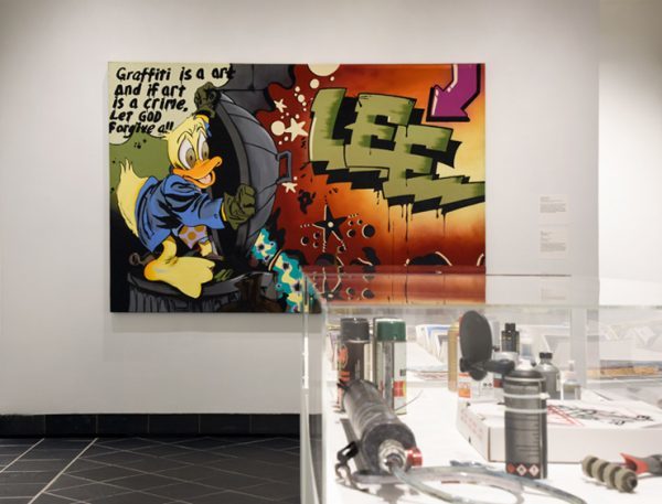 <p>Lee Quinones. Lee George Quinones/Museum of the City of New York. Gift of Martin Wong, 1994. 94.114.1 <em>All Big Letters</em> curated by RJ Rushmore at Haverford College’s Cantor Fitzgerald Gallery. Philadephia, PA (photo © Lisa Boughter)</p>