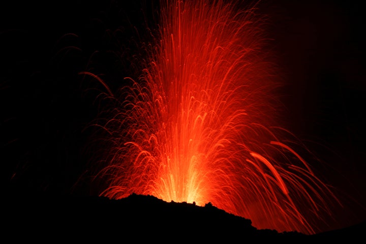 Italy's Mount Etna, Europe's tallest and most active volcano, spews lava on Feb. 28, 2017.