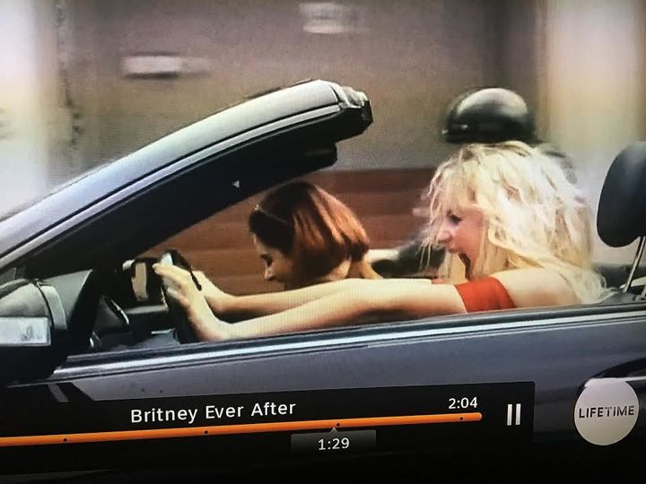Actress Claire Cohen seen here in a screenshot from the Lifetime movie ‘Britney Ever After’ opposite actress Natasha Bassett who played Britney Spears.