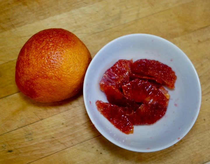 A blood orange “filleted” and one more for show