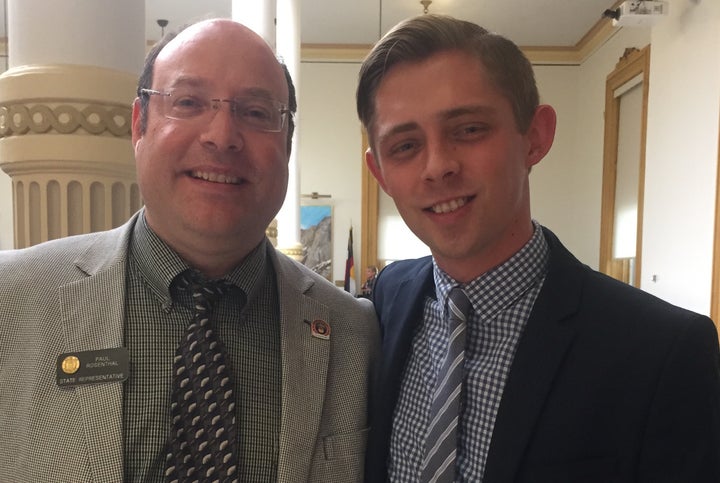 Me with Rep. Paul Rosenthal after the testimonies on February 28, 2017.