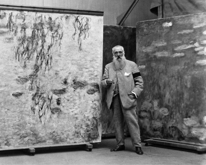 Monet in his studio.