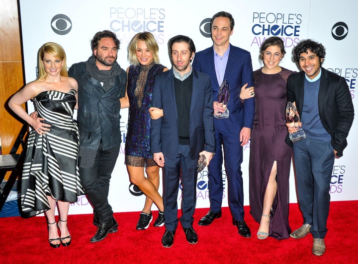 Melissa Rauch, Johnny Galecki, Kaley Cuoco, Simon Helberg, Jim Parsons, Mayim Bialik and Kunal Nayyar of