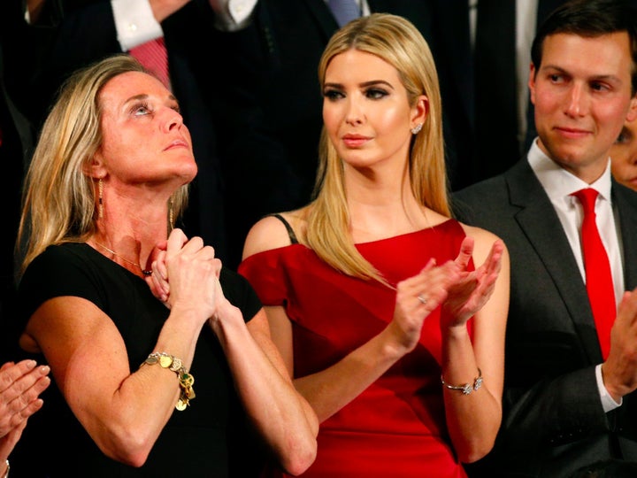 Carryn Owens, wife of the slain Navy SEAL in the Yemen raid that many are calling “botched” and was authorized by Donald Trump, was seated with First Daughter Ivanka Trump. 