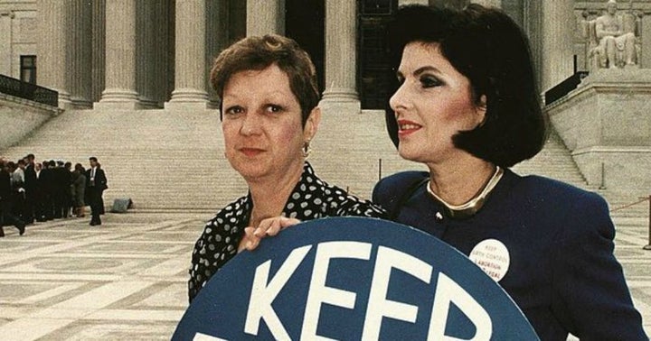 Norma McCorvey and Gloria Allred, 1990