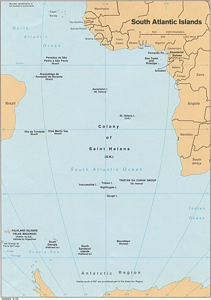 St. Helena Island on the map