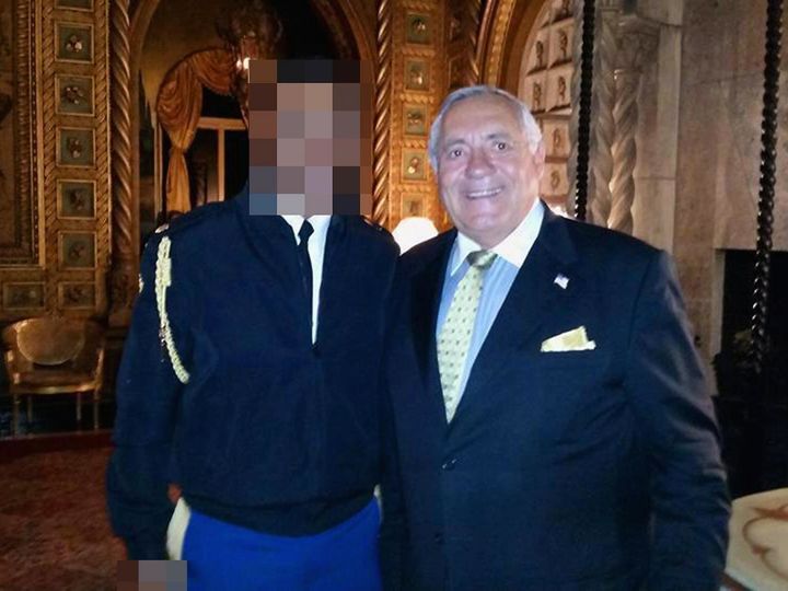 A Mar-a-Lago guest and the officer in question with the nuclear 'football'