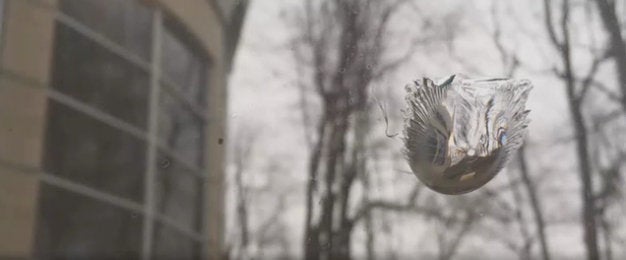 A local NBC affiliate captured an image of the window that was damaged at the Temple Adath B’Nai Israel in Evansville, Indiana.