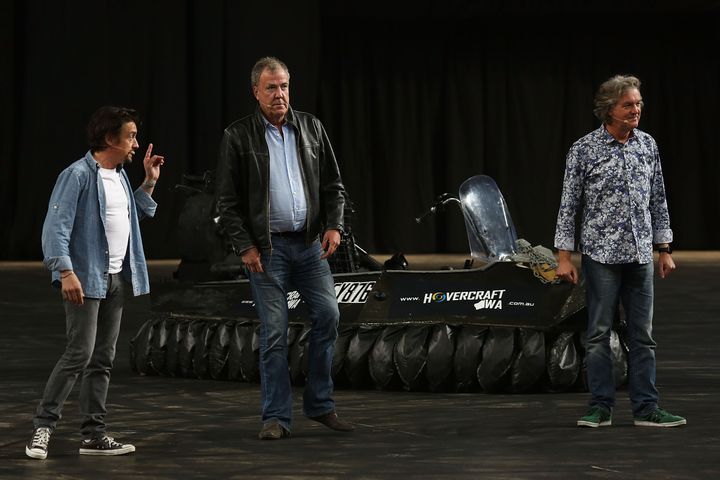 Jeremy Clarkson with co-hosts Richard Hammond and James May