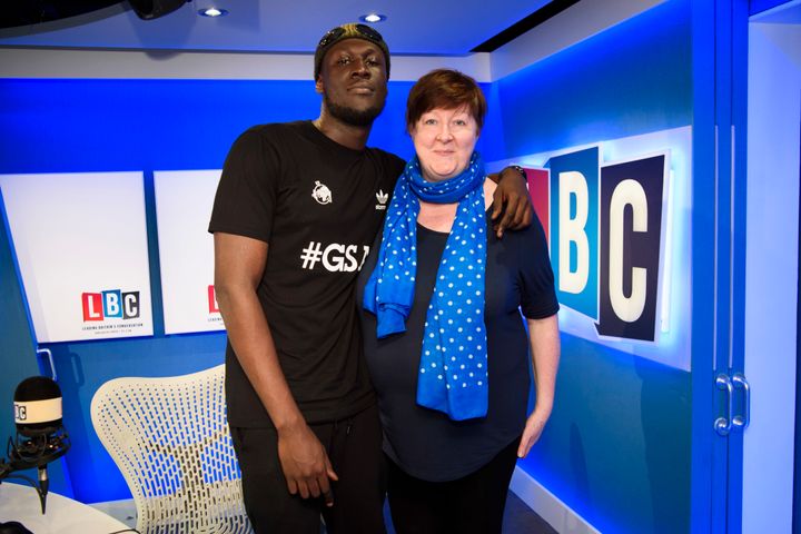 Stormzy and Shelagh, who took the call in October