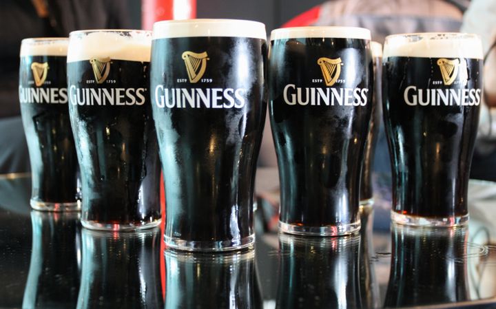 A punch of Guinness like you'd see in a pub.