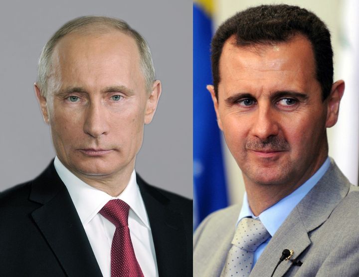 Russian President Vladimir Putin and Syrian President Bashar al Assad