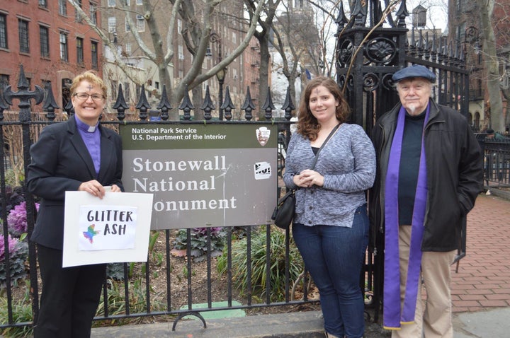 The glitter ashes were distributed at Stonewall National Monument and at least 150 other sites, according to Parity.