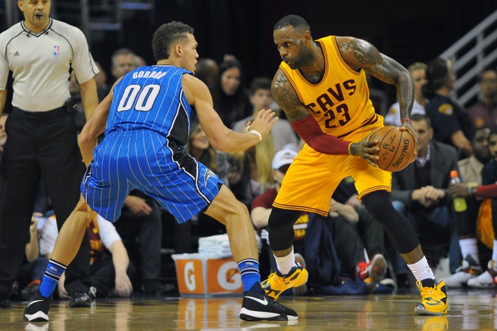 Gordon revels in the responsibility of defending the opposition's best player, as he did in this January game against LeBron